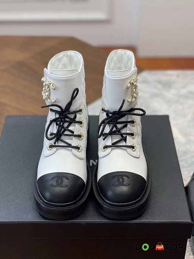 Chanel CC White Boots - 1