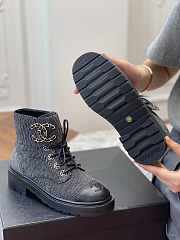 Chanel CC Gray Boots - 5