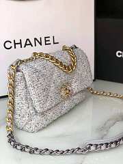 Chanel 19 Tweed & Fabric Handbag AS1160 Size 26 x 16 x 9 cm - 3