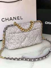 Chanel 19 Tweed & Fabric Handbag AS1160 Size 26 x 16 x 9 cm - 4
