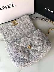 Chanel 19 Tweed & Fabric Handbag AS1160 Size 26 x 16 x 9 cm - 5