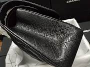 Chanel Caviar Calfskin Flap Bag A1113 With Silver Hardware 30cm Black - 6