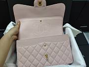 Chanel Caviar Calfskin Flap Bag A1113 With Gold Hardware 30cm Light Pink - 5