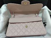 Chanel Caviar Calfskin Flap Bag A1113 With Gold Hardware 30cm Light Pink - 2
