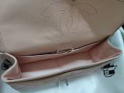 Chanel Caviar Calfskin Flap Bag A1113 With Silver Hardware 30cm Light Pink - 2