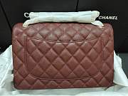 Chanel Caviar Calfskin Flap Bag A1113 With Gold Hardware 30cm Red - 2
