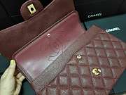 Chanel Caviar Calfskin Flap Bag A1113 With Gold Hardware 30cm Red - 3