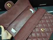 Chanel Caviar Calfskin Flap Bag A1113 With Gold Hardware 30cm Red - 6
