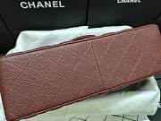 Chanel Caviar Calfskin Flap Bag A1113 With Silver Hardware 30cm Red - 4