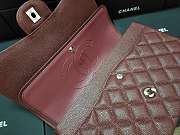 Chanel Caviar Calfskin Flap Bag A1113 With Silver Hardware 30cm Red - 6