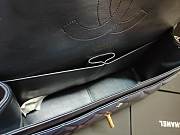Chanel Lampskin Flap Bag A1113 With Gold Hardware 30cm Navy Blue - 4