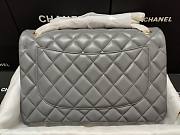 Chanel Lampskin Flap Bag A1113 With Gold Hardware 30cm Gray - 3