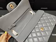 Chanel Lampskin Flap Bag A1113 With Gold Hardware 30cm Gray - 2