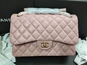 Chanel Lampskin Flap Bag A1113 With Gold Hardware 30cm Light Pink - 1