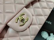 Chanel Lampskin Flap Bag A1113 With Gold Hardware 30cm Light Pink - 6