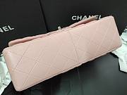 Chanel Lampskin Flap Bag A1113 With Silver Hardware 30cm Light Pink - 4