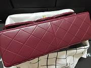 Chanel Lampskin Flap Bag A1113 With Gold Hardware 30cm Red - 3
