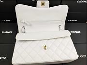 Chanel Lampskin Flap Bag A1113 With Gold Hardware 30cm White - 2