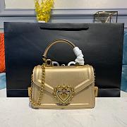 D&G Small Devotion Bag In Nappa Leather Gold Size 19 x 11 x 4.5 cm - 1