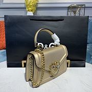 D&G Small Devotion Bag In Nappa Leather Gold Size 19 x 11 x 4.5 cm - 5