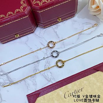 Cartier LOVE Double-sided Round Gold-plated Bracelet