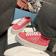 Prada Double Wheel Nylon Gabardine Sneakers Pink - 2