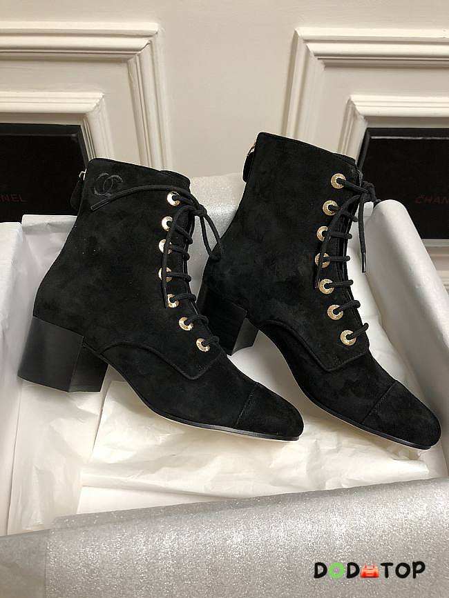 Chanel Suede Leather Boots Black - 1
