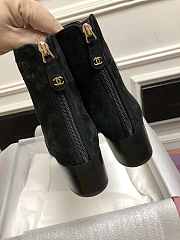 Chanel Suede Leather Boots Black - 6