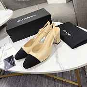 Chanel Slingback with 6 cm Heel in Beige  - 2
