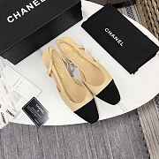 Chanel Slingback with 6 cm Heel in Beige  - 4