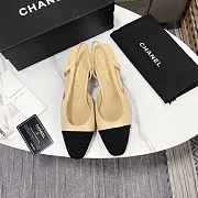 Chanel Slingback with 6 cm Heel in Beige  - 3