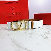 Valentino Reverisble Belt White/Brown Size 4 cm wide/ 80-95 cm long - 2