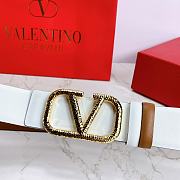 Valentino Reverisble Belt White/Brown Size 4 cm wide/ 80-95 cm long - 3