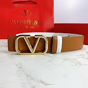 Valentino Reverisble Belt Brown/White Size 4 cm wide/ 80-95 cm long - 6