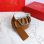 Valentino Reverisble Belt Brown/White Size 4 cm wide/ 80-95 cm long - 4