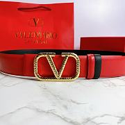 Valentino Reverisble Belt Red/Black Size 4 cm wide/ 80-95 cm long - 1
