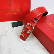 Valentino Reverisble Belt Red/Black Size 4 cm wide/ 80-95 cm long - 3