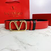 Valentino Reverisble Belt Red/Black Size 4 cm wide/ 80-95 cm long - 4