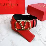 Valentino Reverisble Belt Red/Black Size 4 cm wide/ 80-95 cm long - 2