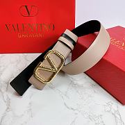 Valentino Reverisble Belt Rose Beige/Black Size 4 cm wide/ 80-95 cm long - 5