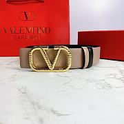 Valentino Reverisble Belt Rose Beige/Black Size 4 cm wide/ 80-95 cm long - 2