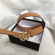 GG Marmont Leather Belt With Shiny Buckle Brown 3 cm - 6