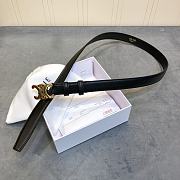 Celine Cowhide Leather Belt Black Size 2.5 cm - 4