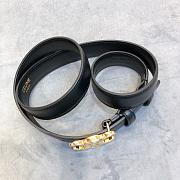 Celine Cowhide Leather Belt Black Size 2.5 cm - 5