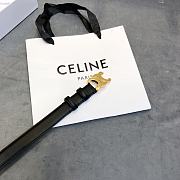 Celine Cowhide Leather Belt Black Size 2.5 cm - 6