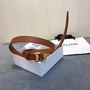 Celine Cowhide Leather Belt Brown Size 2.5 cm - 3