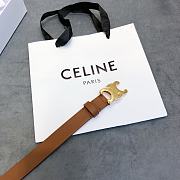 Celine Cowhide Leather Belt Brown Size 2.5 cm - 6