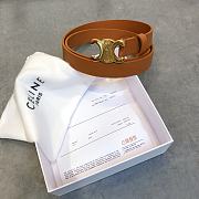 Celine Cowhide Leather Belt Brown Size 2.5 cm - 5