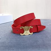 Celine Cowhide Leather Belt Red Size 2.5 cm - 5
