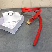 Celine Cowhide Leather Belt Red Size 2.5 cm - 6